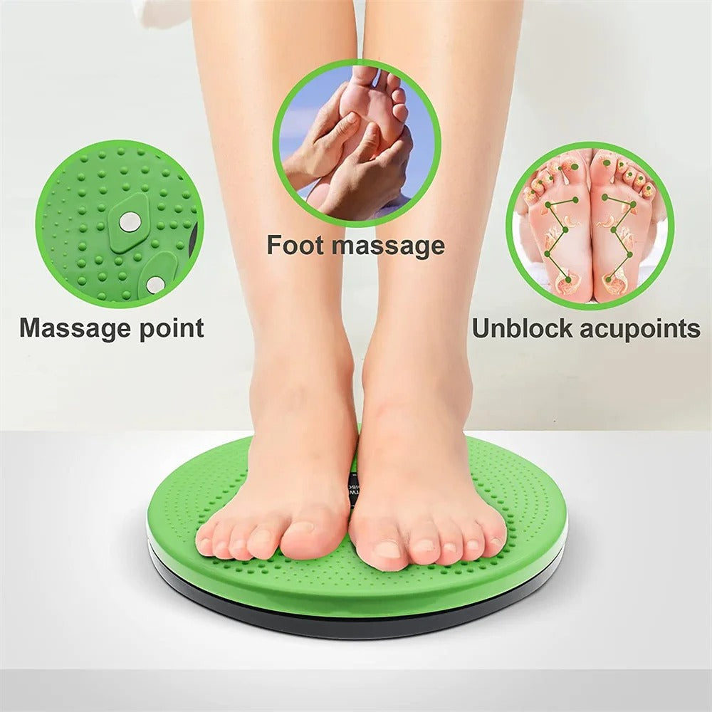 Effektives Bauchmuskeltraining: Rotierende Balance- und Massageplatte für Zuhause